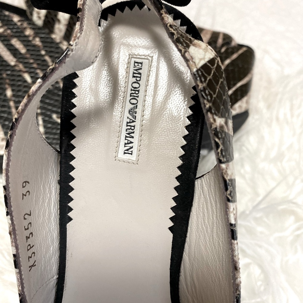 Armani open toe shoe